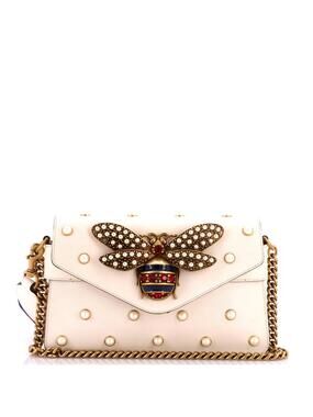 Gucci Broadway Pearly Bee Shoulder Bag #348313G12B